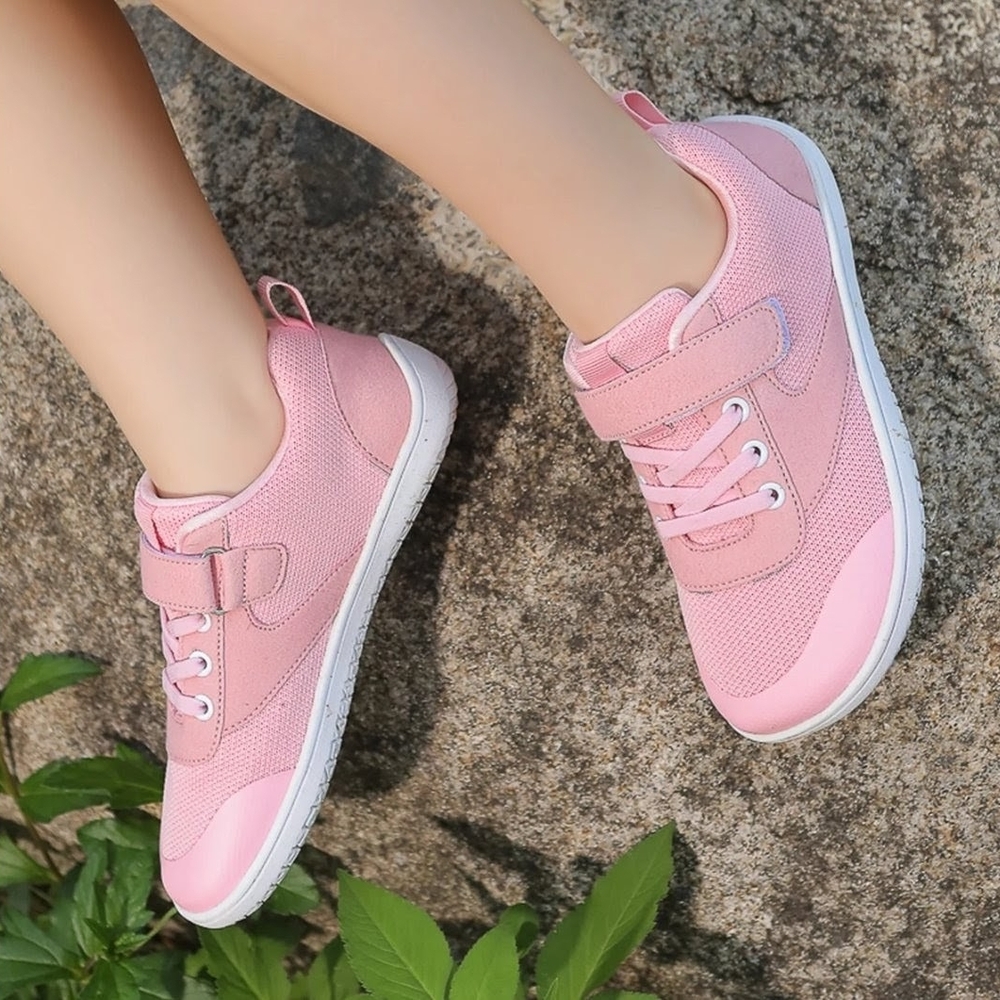 Girls Pink Barefoot Sneaker w. Wide Toe Box!